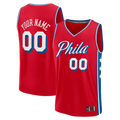 Ldoa Custom P.76ers Red Fast Break Jerseys - Icon Edition