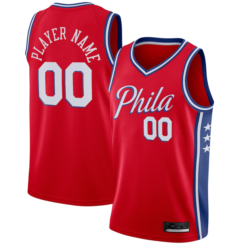 Ldoa Custom P.76ers Red Swingman Jerseys - Statement Edition