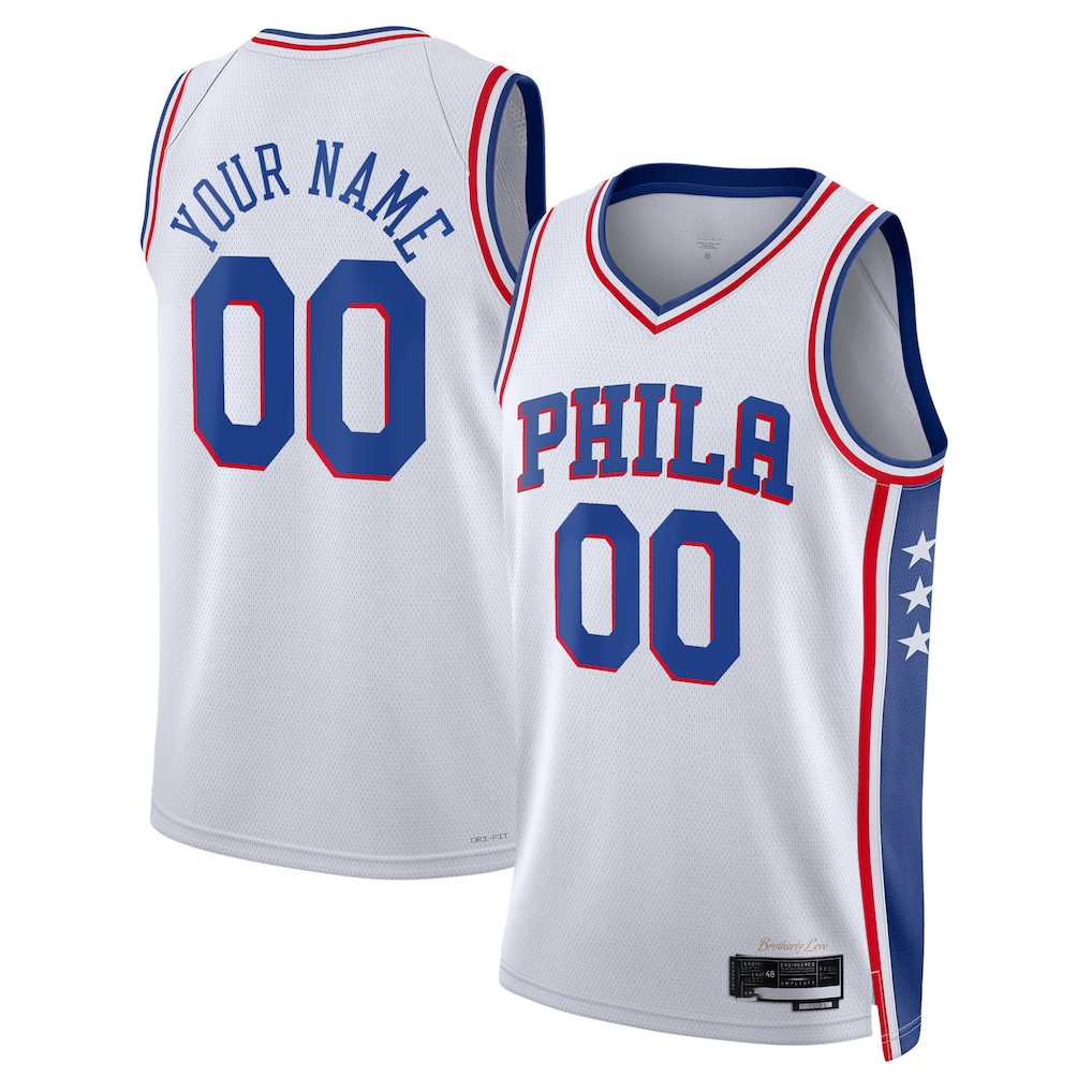 Ldoa Custom P.76ers White 2022-23 Swingman Jerseys - Association Edition