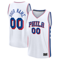 Ldoa Custom P.76ers White Fast Break Jerseys - Association Edition