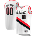 Ldoa Custom PT.Blazers Fanatics White Fast Break Replica Jerseys - Association Edition
