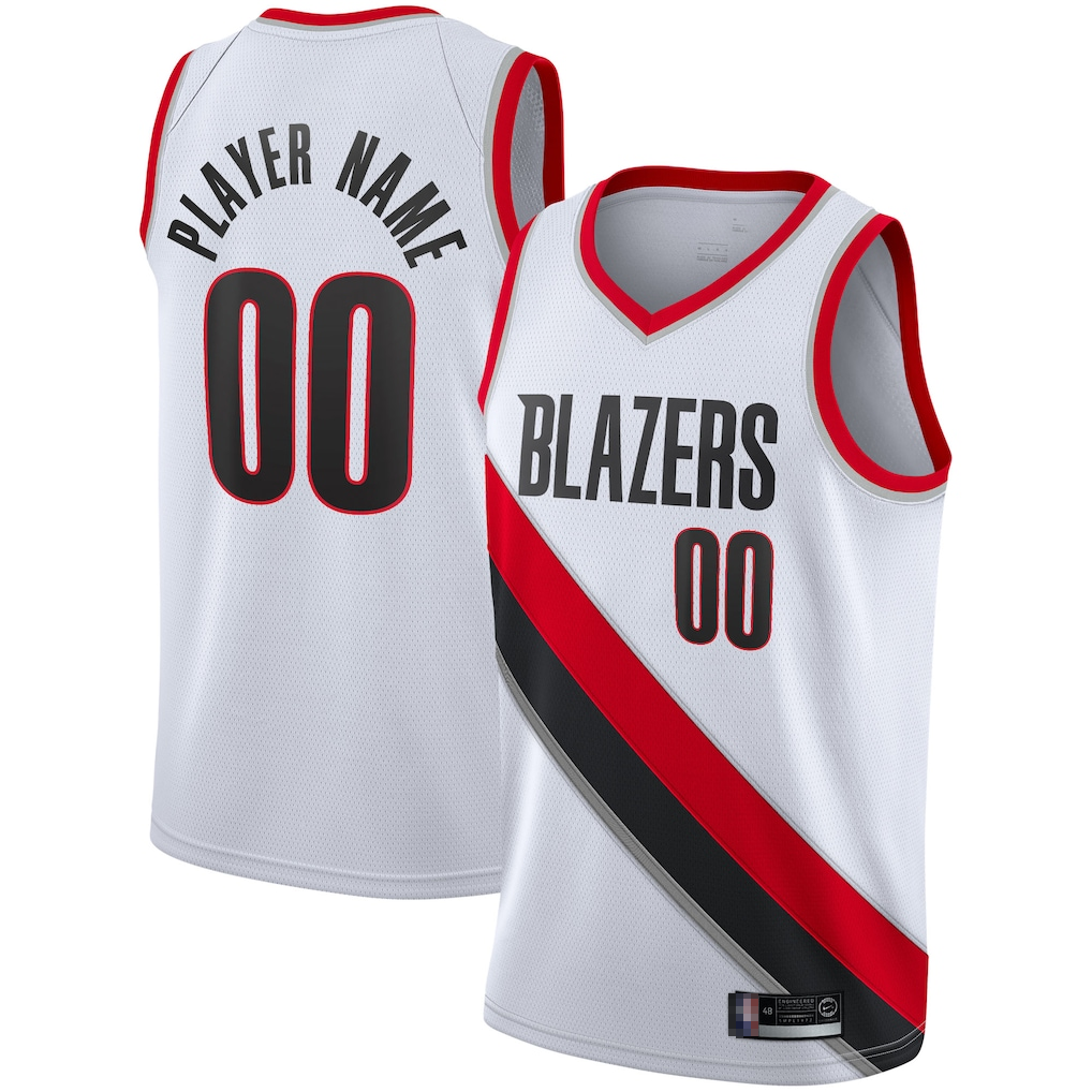 Ldoa Custom PT.Blazers White 2020-2021 Swingman Jerseys - Association Edition