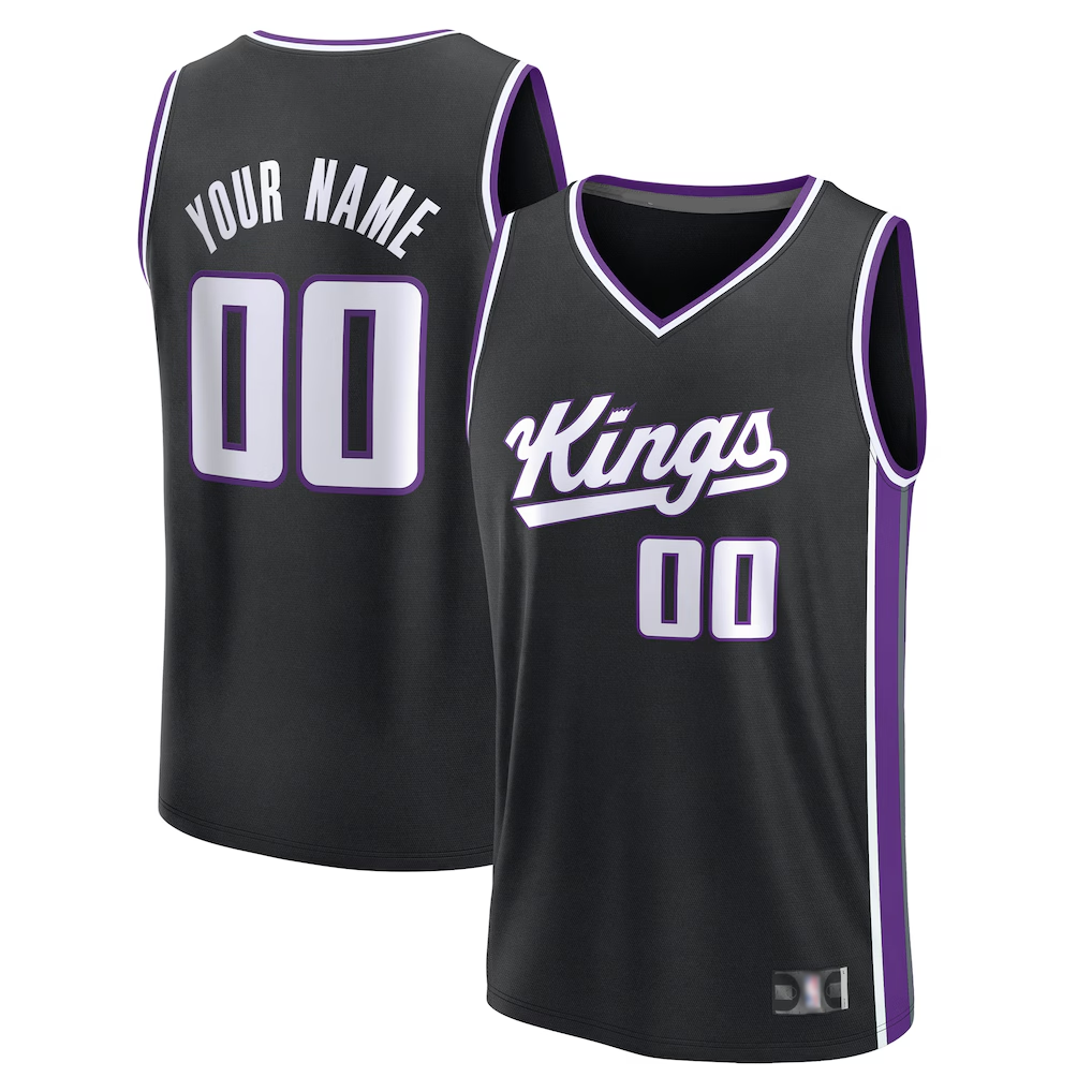 Ldoa Custom S.Kings Fanatics Black Fast Break Jerseys - Icon Edition