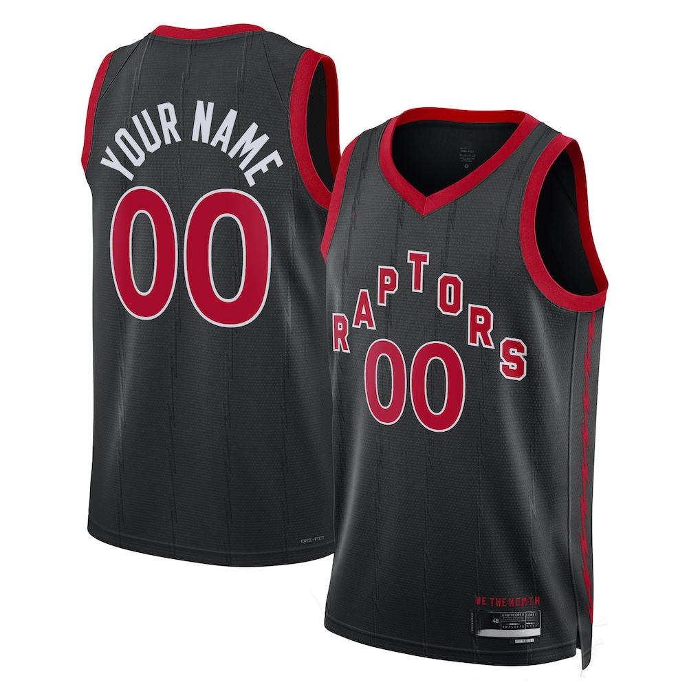 Ldoa Custom T.Raptors Black 2022-23 Swingman Jerseys - Statement Edition