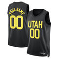 Ldoa Custom U.Jazz Black 2022-2023 Swingman Jerseys- Statement Edition