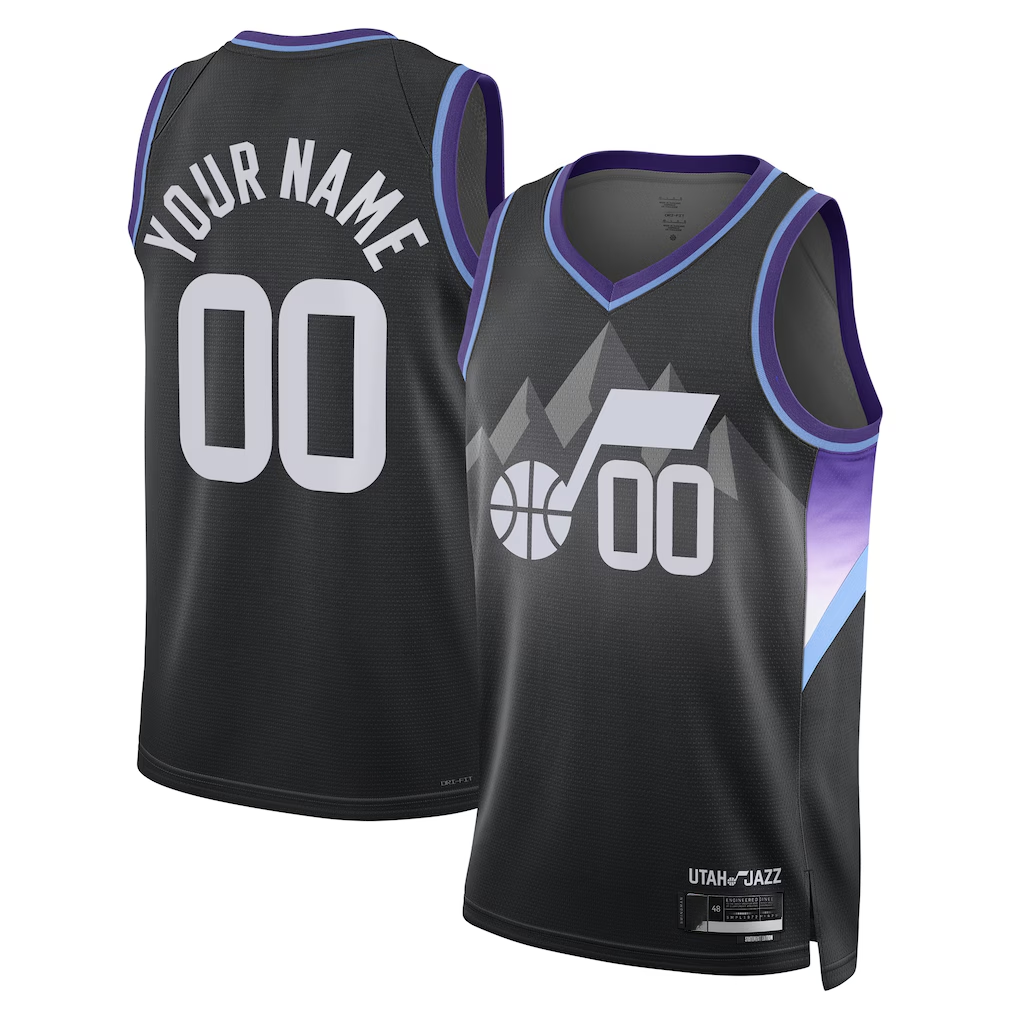 Ldoa Custom U.Jazz Black 2025 Swingman Jerseys - Statement Edition