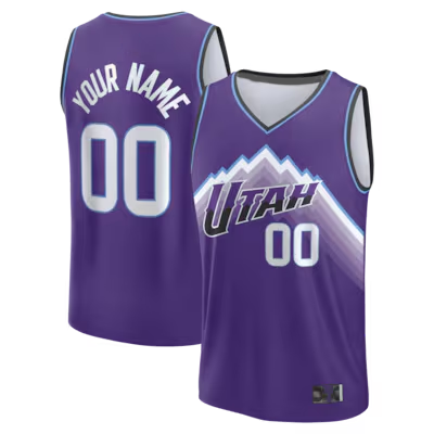 Ldoa Custom U.Jazz Fanatics Purple Fast Break Replica Custom Jerseys - Icon Edition
