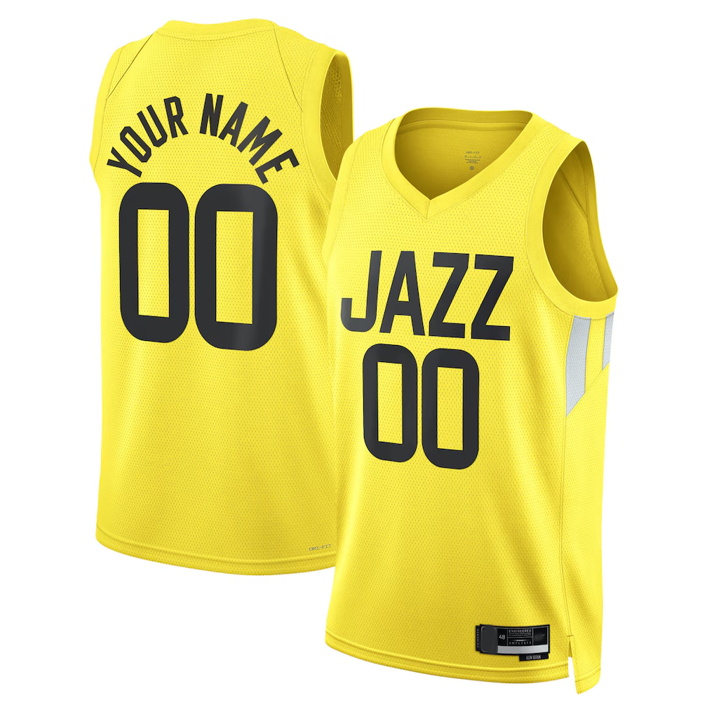 Ldoa Custom U.Jazz Gold Swingman Jerseys - Icon Edition