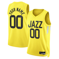 Ldoa Custom U.Jazz Gold Swingman Jerseys - Icon Edition