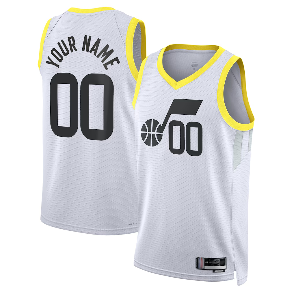 Ldoa Custom U.Jazz White Swingman Jerseys - Association Edition