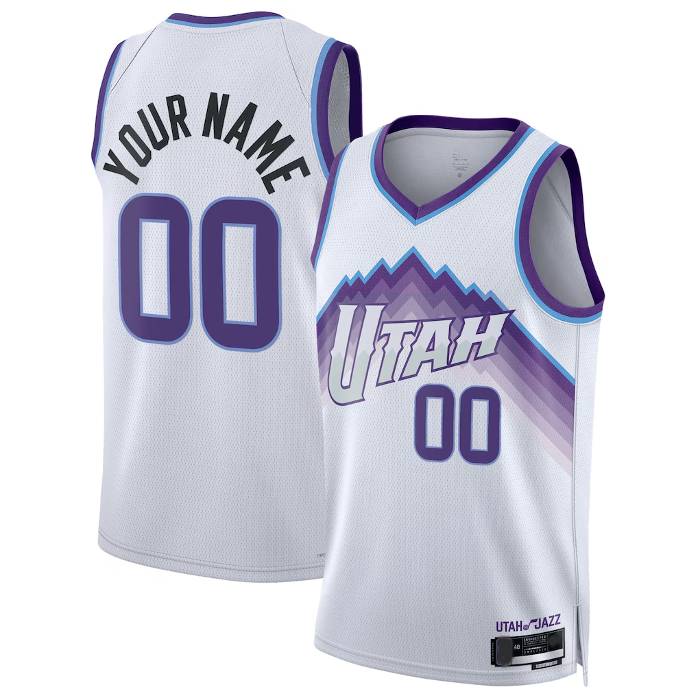 Ldoa Custom U.Jazz White Swingman Jerseys - Association Edition