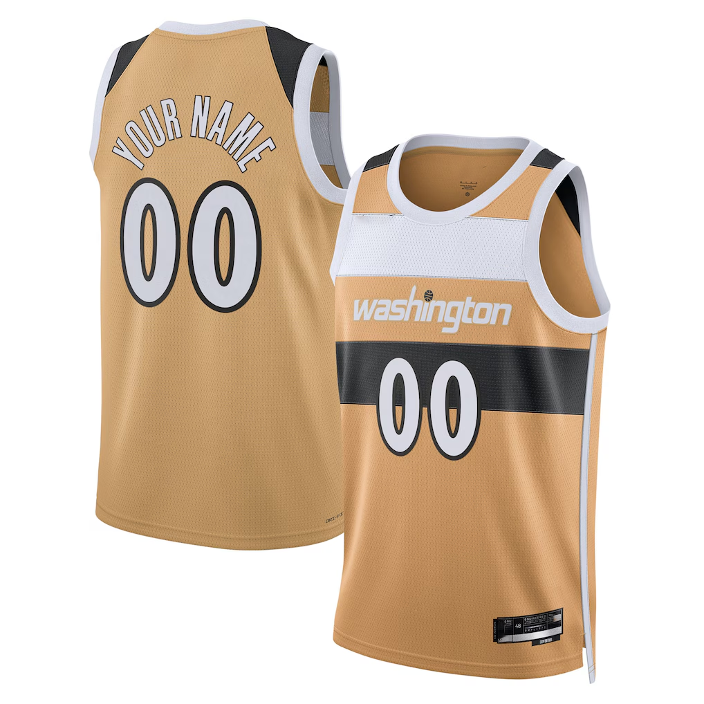 Ldoa Custom W.Wizards Gold 2025-26 City Edition Swingman Jerseys