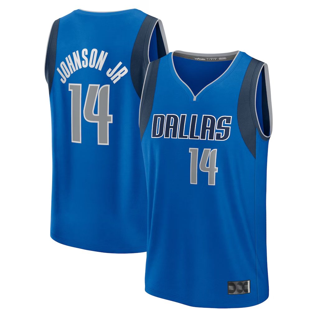 Ldoa D.Mavericks #14 Morez Johnson Jr. Blue 2026 Draft First Round Pick Fast Break Jerseys - Icon Edition