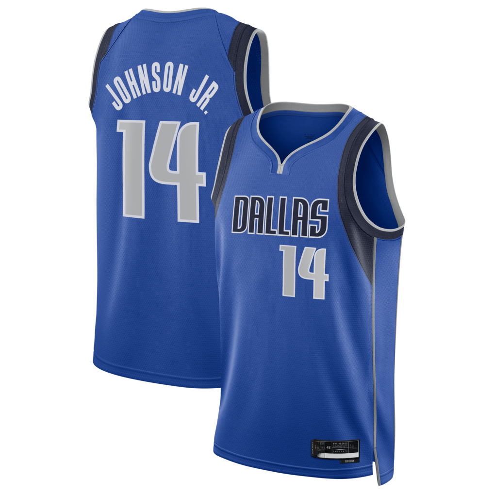 Ldoa D.Mavericks #14 Morez Johnson Jr. Blue Swingman Jerseys - Icon Edition