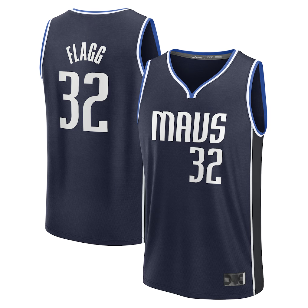 Ldoa D.Mavericks #32 Cooper Flagg Navy 2025 Draft First Round Pick Fast Break Replica Jerseys - Statement Edition