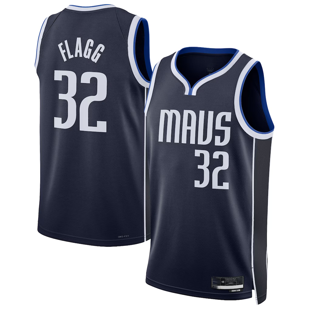 Ldoa D.Mavericks #32 Cooper Flagg  Navy Swingman Jerseys - Statement Edition