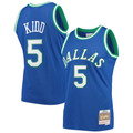Ldoa D.Mavericks #5 Jason Kidd Mitchell & Ness Blue 1994-1995 Hardwood Classics Swingman Jerseys