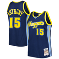 Ldoa D.Nuggets #15 Carmelo Anthony Mitchell & Ness Navy Hardwood Classics Swingman Jerseys