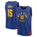 Ldoa D.Nuggets #15 Nikola Jokic  Blue Fast Break Replica Player Jerseys - Statement Edition