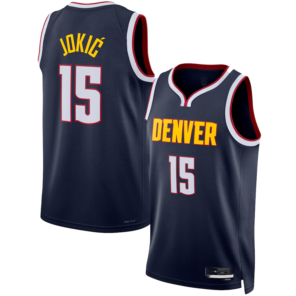 Ldoa D.Nuggets #15 Nikola Jokic Navy Swingman Jerseys - Icon Edition