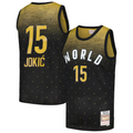 Ldoa D.Nuggets #15 Nikola Jokic Rising Stars Challenge Mitchell & Ness Black Hardwood Classics Swingman Jerseys