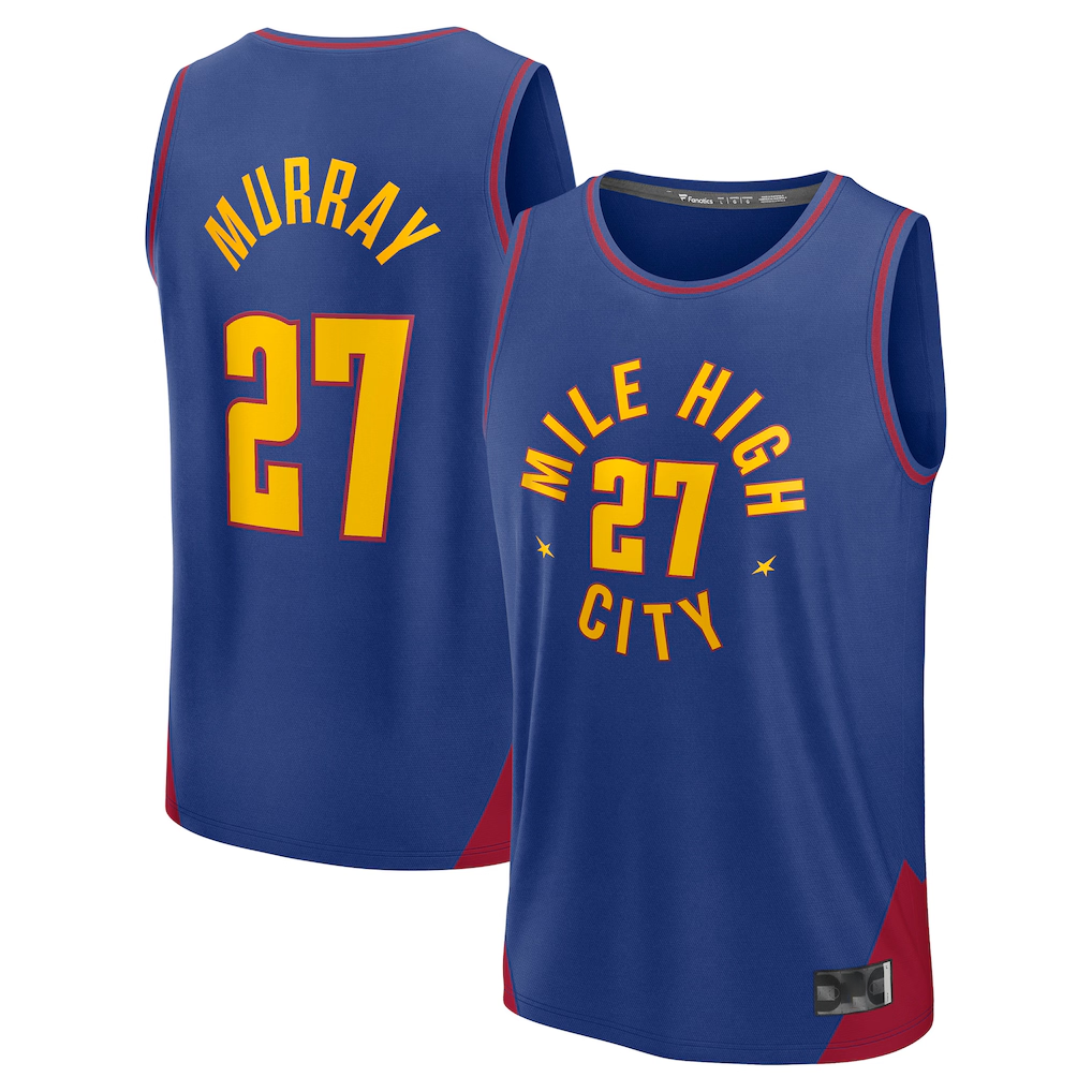 Ldoa D.Nuggets #27 Jamal Murray Blue Fast Break Replica Player Jerseys - Statement Edition