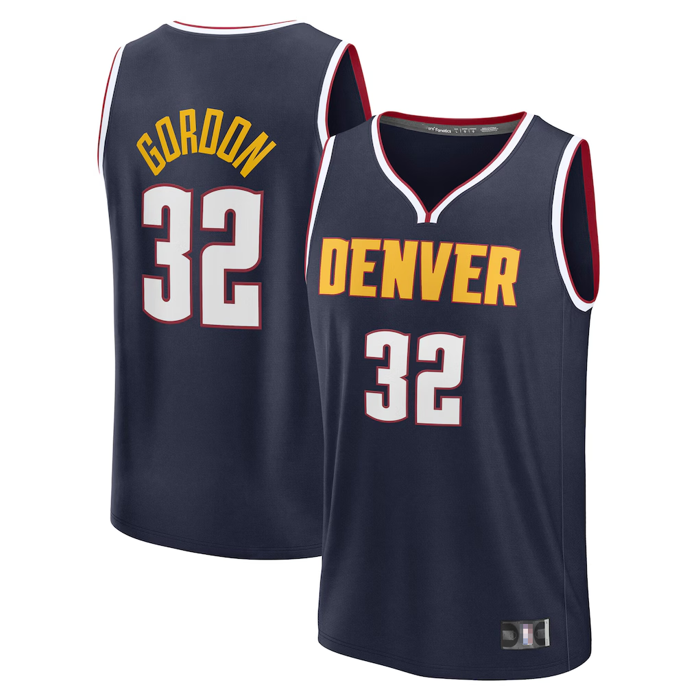 Ldoa D.Nuggets #32 Aaron Gordon Navy Fast Break Replica Jerseys - Icon Edition