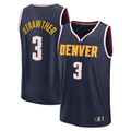 Ldoa D.Nuggets #3 Julian Strawther Navy Fast Break Replica Player Jerseys - Icon Edition