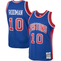 Ldoa D.Pistons #10 Dennis Rodman Mitchell & Ness Royal 198889 Hardwood Classics Swingman Jerseys