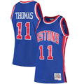Ldoa D.Pistons #11 Isiah Thomas Mitchell & Ness Blue 198889 Hardwood Classics Swingman Jerseys
