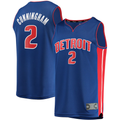 Ldoa D.Pistons #2 Cade Cunningham  Blue 2021 Draft First Round Pick Fast Break Replica Jerseys - Icon Edition