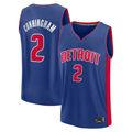 Ldoa D.Pistons #2 Cade Cunningham  Blue Fast Break Replica Player Jerseys - Icon Edition