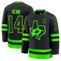 Tuec D.Stars #14 Jamie Benn Black Alternate Premium Jerseys