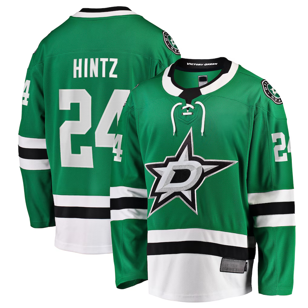 Tuec D.Stars #24 Roope Hintz Kelly Green Home Breakaway Player Jerseys