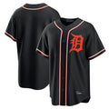 Ldoa D.Tigers Black Fashion Out Home Game Blank Player Stitched Jerseys