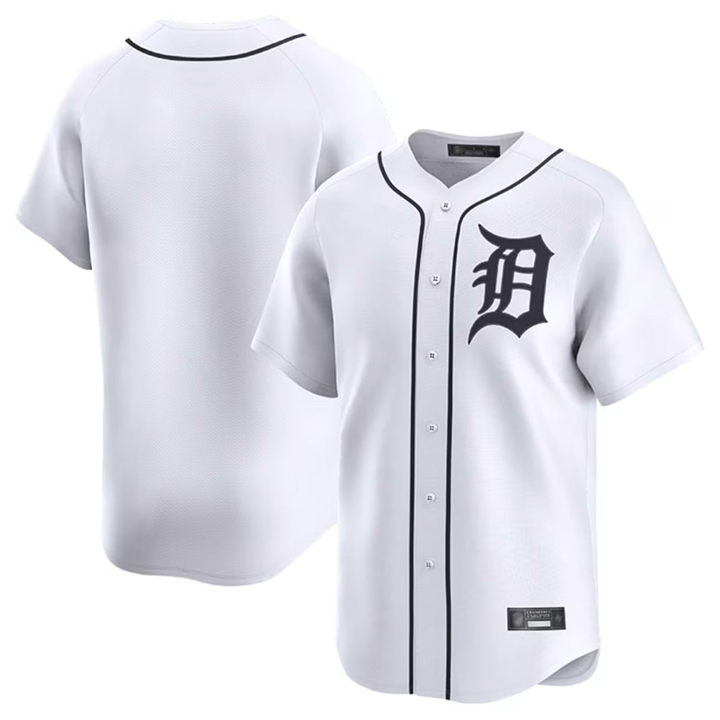 Ldoa D.Tigers White Home Limited Blank Player Stitched Jerseys