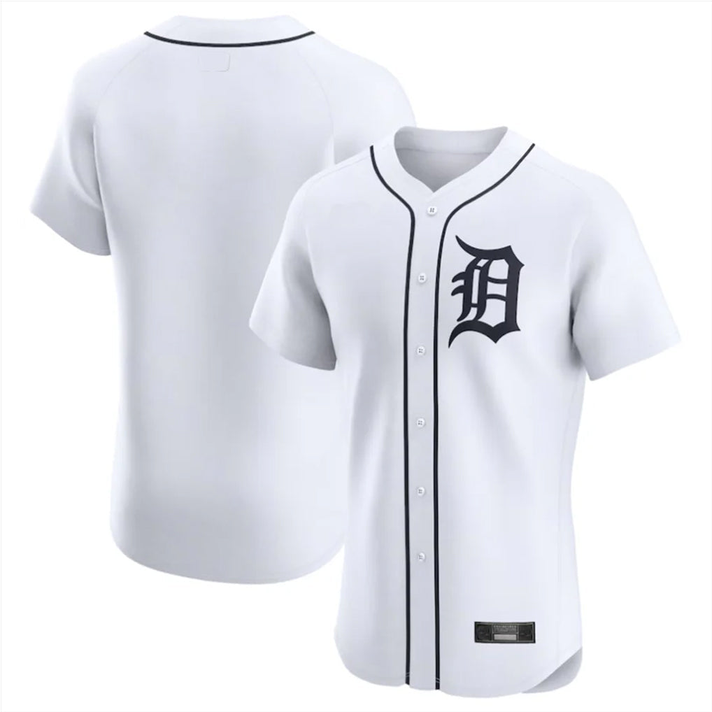 Ldoa D.Tigers White Limited Elite Home Blank Player Stitched Jerseys