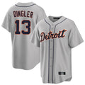 Ldoa D.Tigers #13 Dillon Dingler Player Gray Home Game Stitched Jerseys