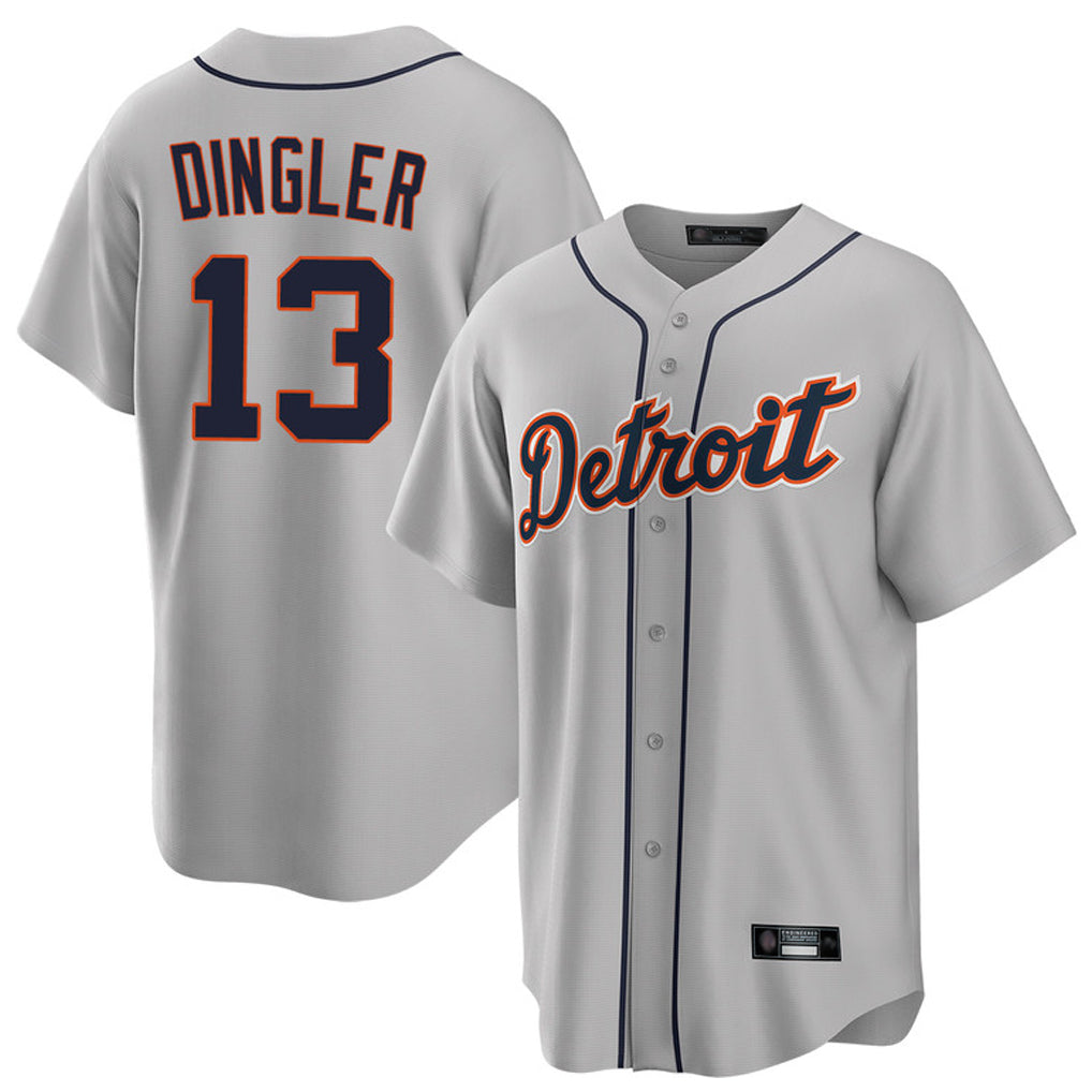 Ldoa D.Tigers #13 Dillon Dingler Player Gray Home Game Stitched Jerseys