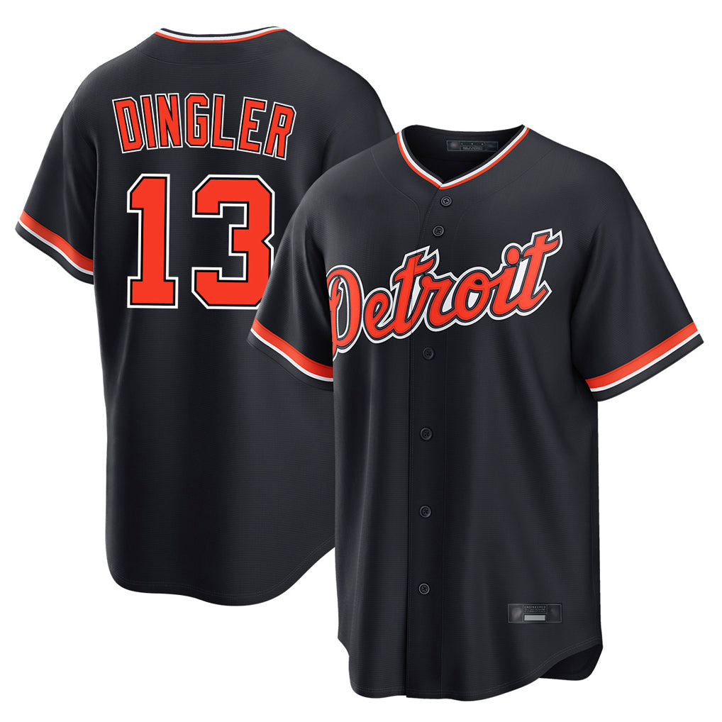 Ldoa D.Tigers #13 Dillon Dingler Player Navy Home Game Stitched Jerseys