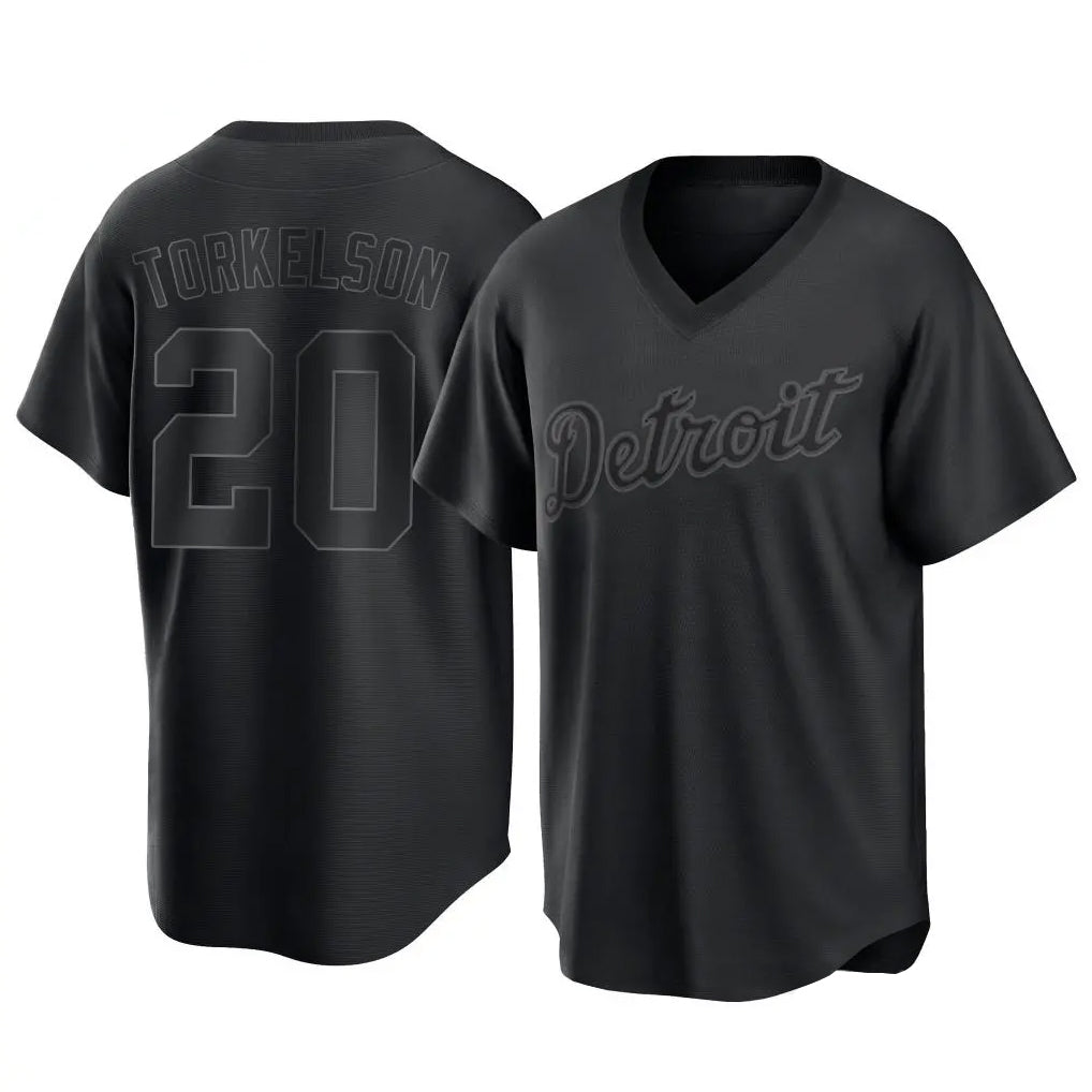 Ldoa D.Tigers #20 Spencer Torkelson Player Black T-shirt Home Game Stitched Jerseys