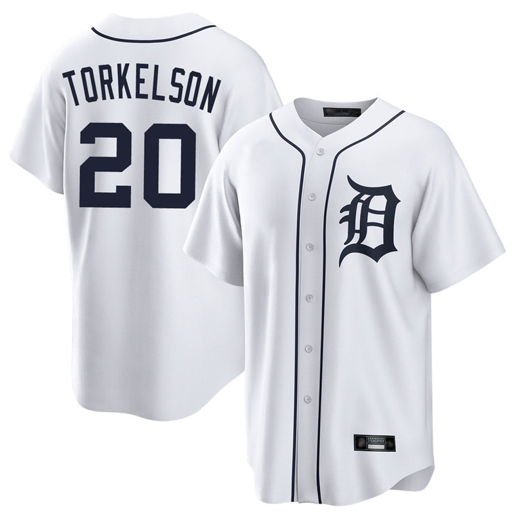 Ldoa D.Tigers #20 Spencer Torkelson Player White Home Game Stitched Jerseys