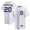 Ldoa D.Tigers #20 Spencer Torkelson Player White Home Game Stitched Jerseys