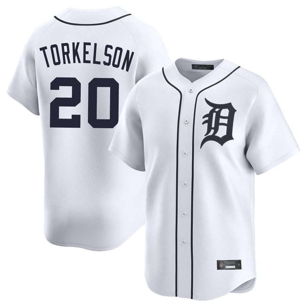 Ldoa D.Tigers #20 Spencer Torkelson Player White Home Limited Stitched Jerseys