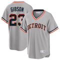 Ldoa D.Tigers #23 Kirk Gibson Player Gray Cooperstown T-shirt Home Game Stitched Jerseys