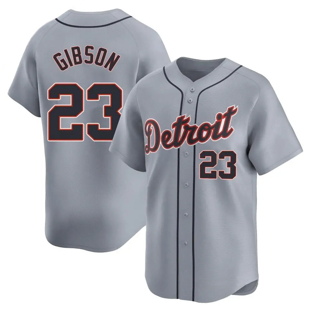 Ldoa D.Tigers #23 Kirk Gibson Player Gray Home Limited Stitched Jerseys