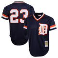 Ldoa D.Tigers #23 Kirk Gibson Player Mitchell & Ness Navy 1984 Mesh Batting Practice  T-shirt Stitched Jerseys