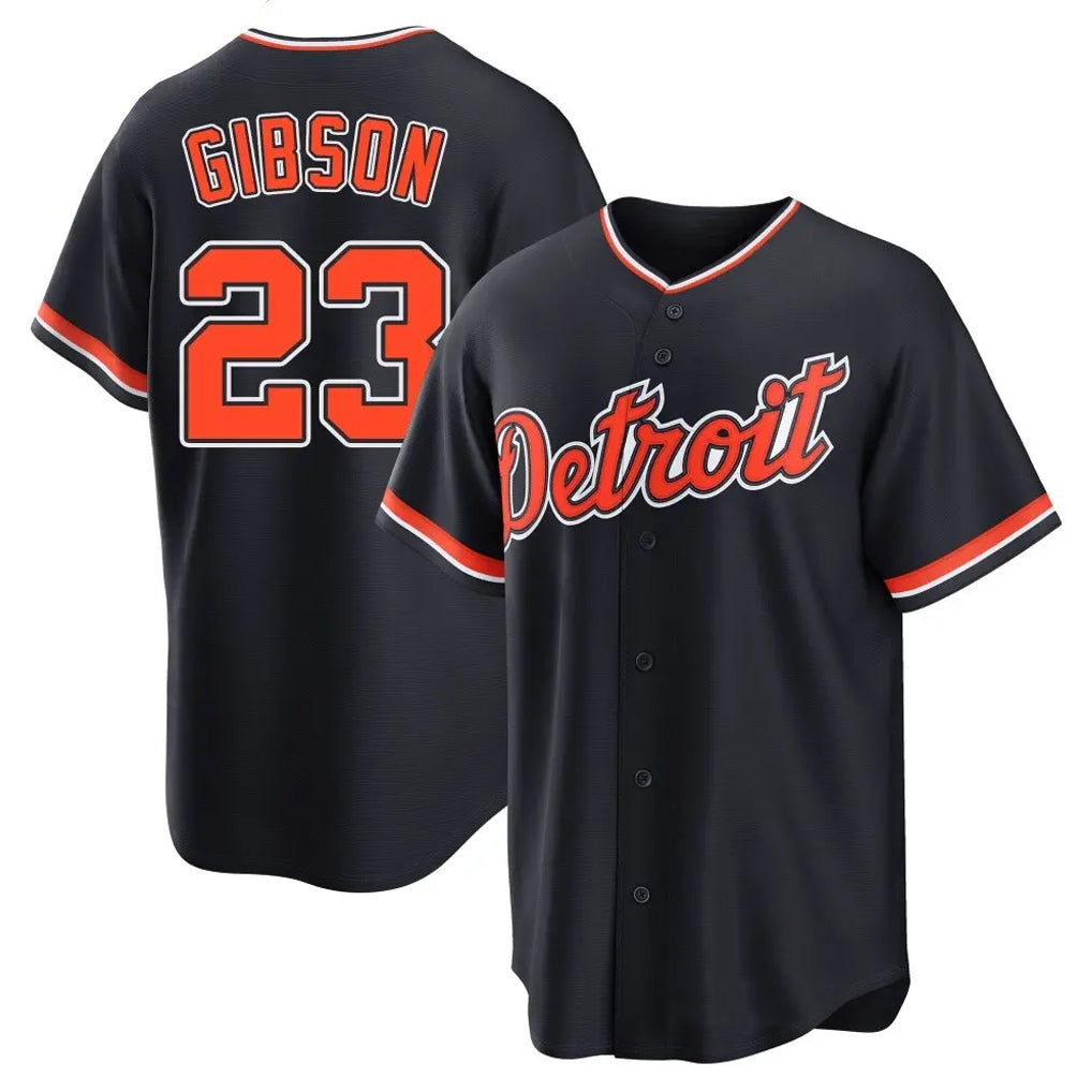 Ldoa D.Tigers #23 Kirk Gibson Player Navy Home Game Stitched Jerseys