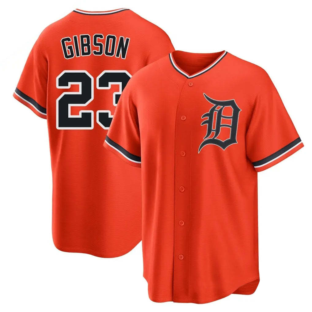 Ldoa D.Tigers #23 Kirk Gibson Player Orange Home Game Stitched Jerseys