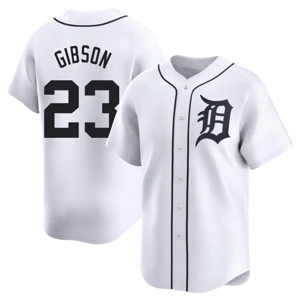Ldoa D.Tigers #23 Kirk Gibson Player White Home Limited Stitched Jerseys